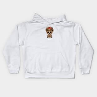 Cute Royal Bear Wearing Crown Kids Hoodie